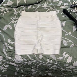 Elegant White Bandage Skirt